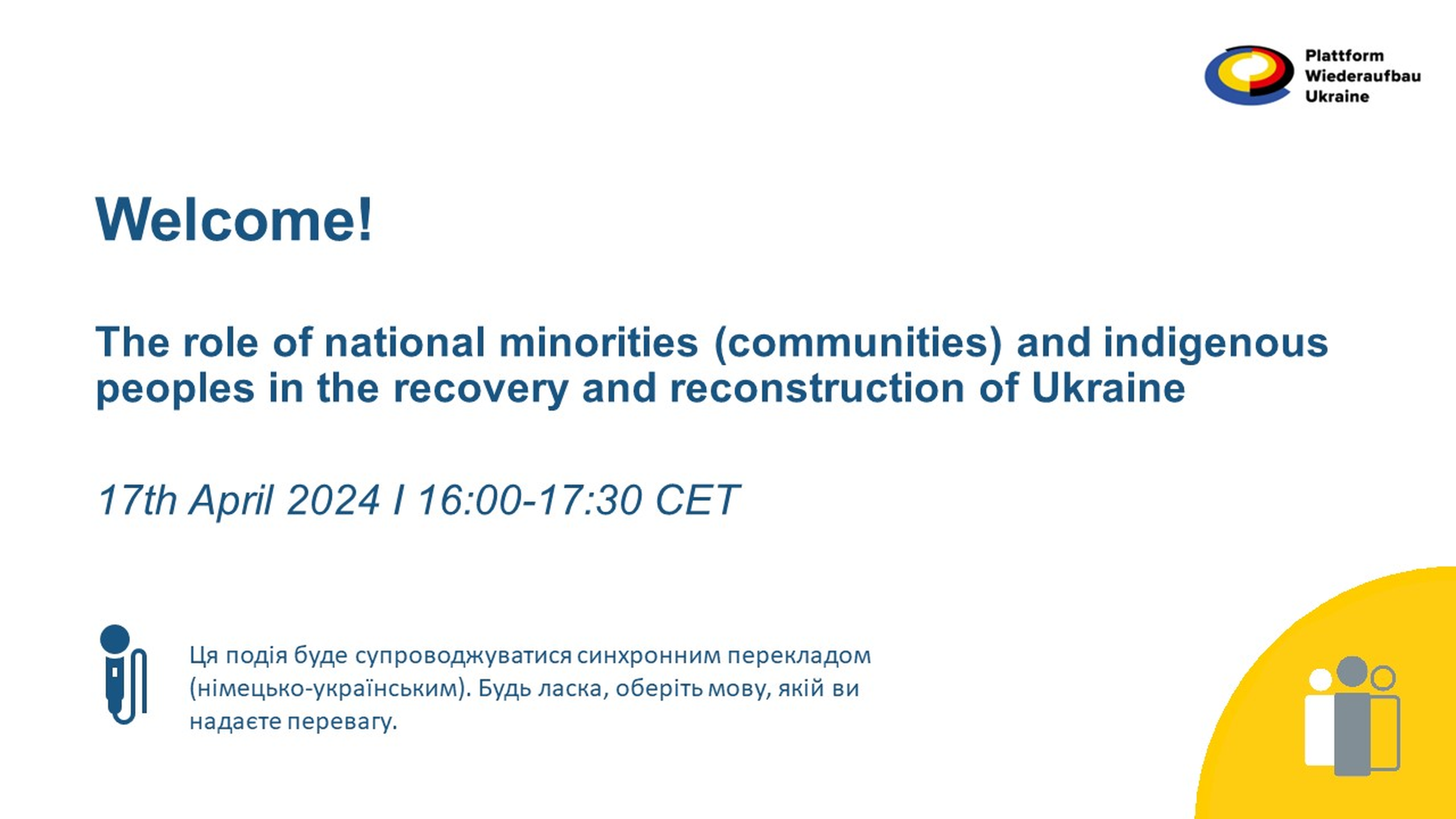 Videovorschaubild "The role of national minorities and indigenous peoples in the recovery and reconstruction of Ukraine "