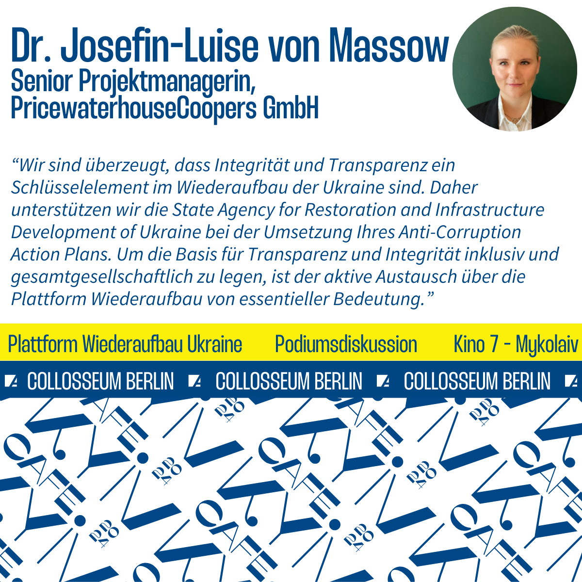 Statement von Dr. Josefin-Luise von Massow