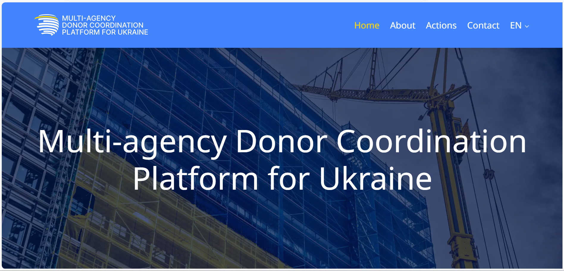 Multi-agency Donor Coordination Platform for Ukraine