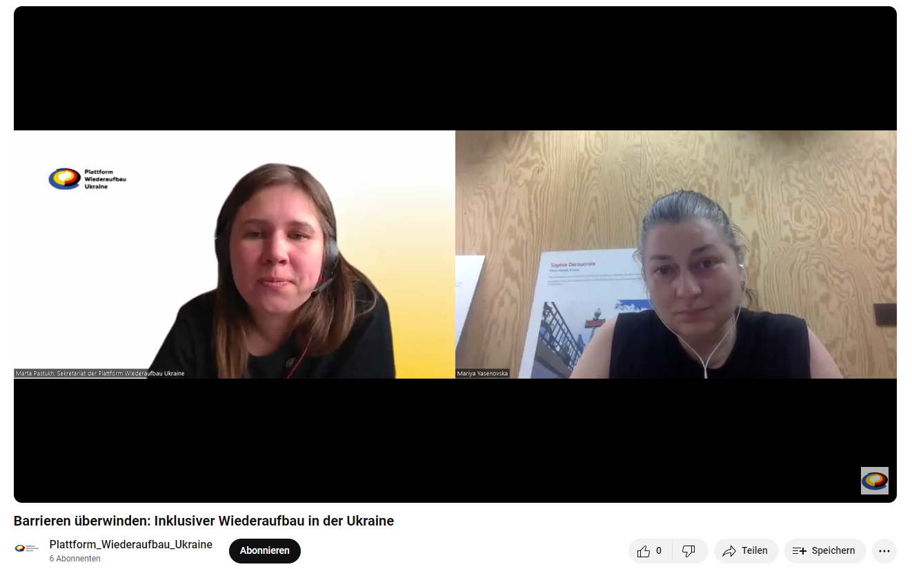 Marta Pastukh und Mariya Yasenosvka im Gespräch