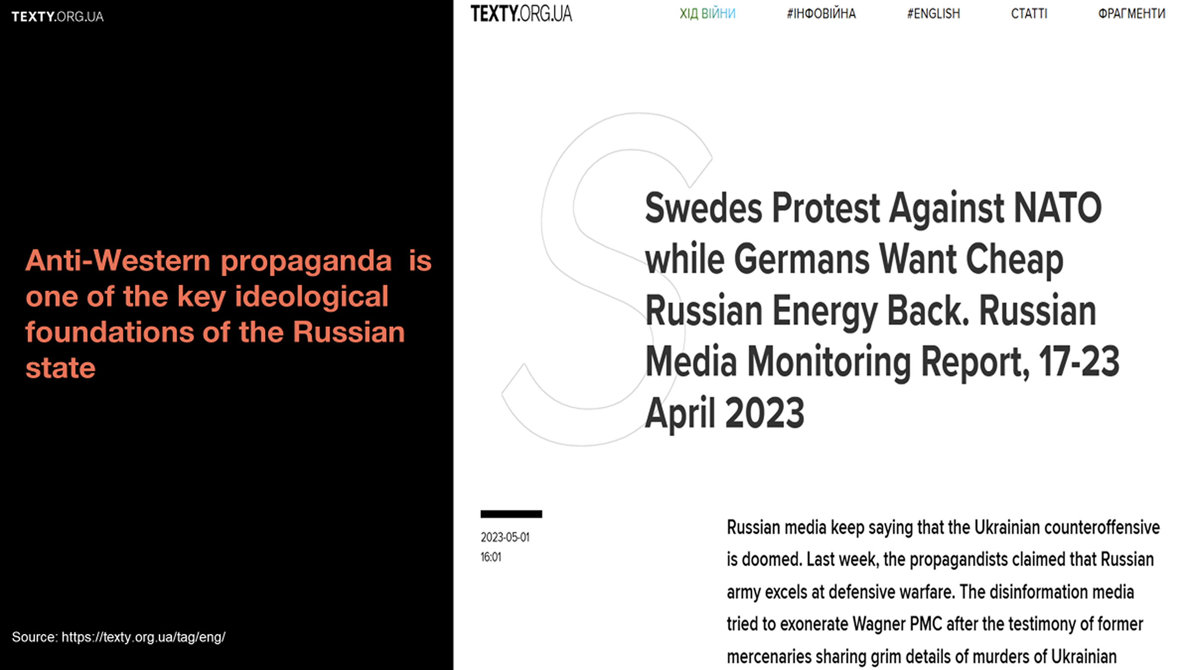 : Anti-Westliche Desinformation spielt in der russischen Maschinerie eine zentrale Rolle