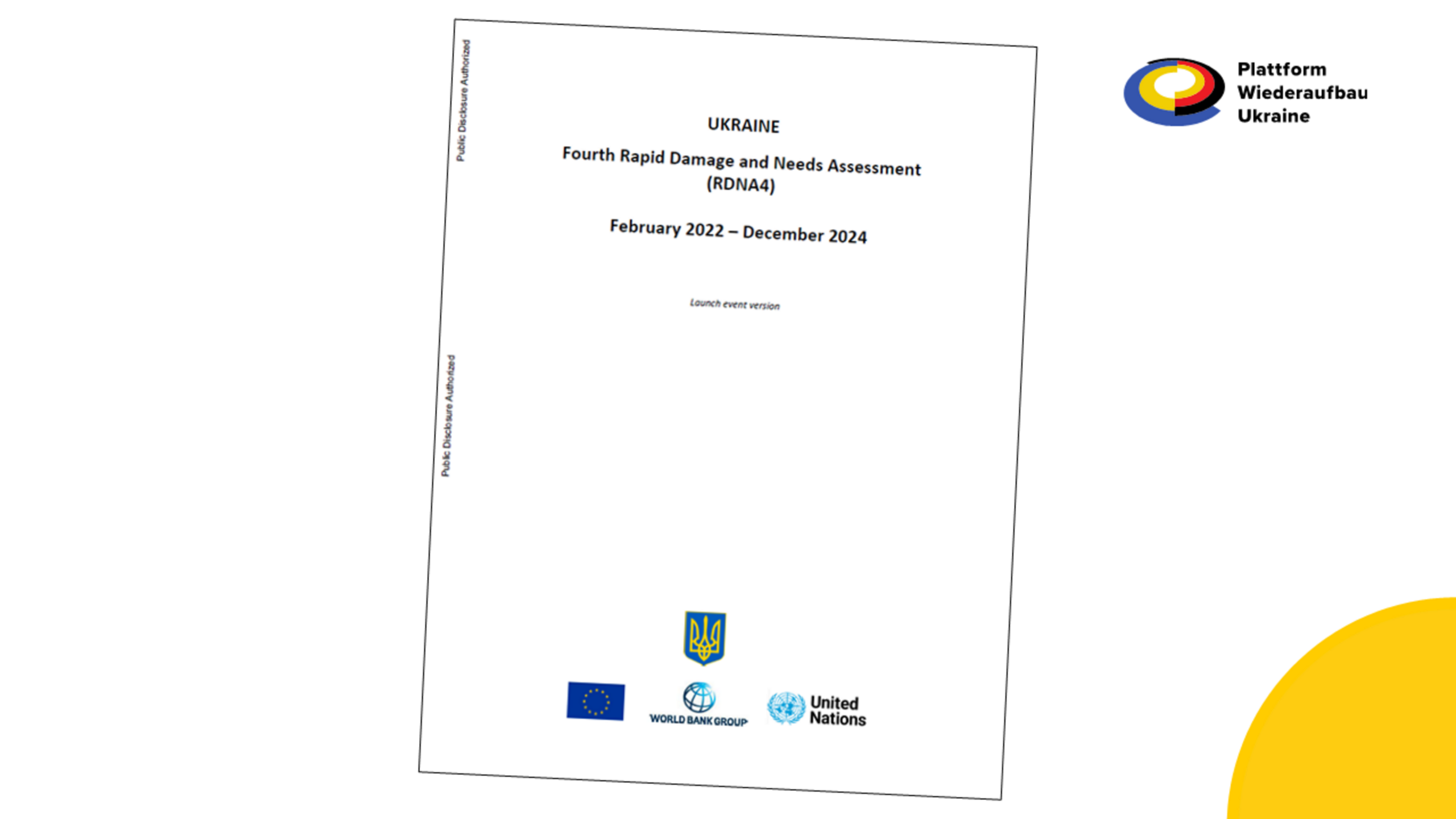 Das vierte Ukraine Rapid Damage and Needs Assessment (RDNA4) ist veröffentlicht