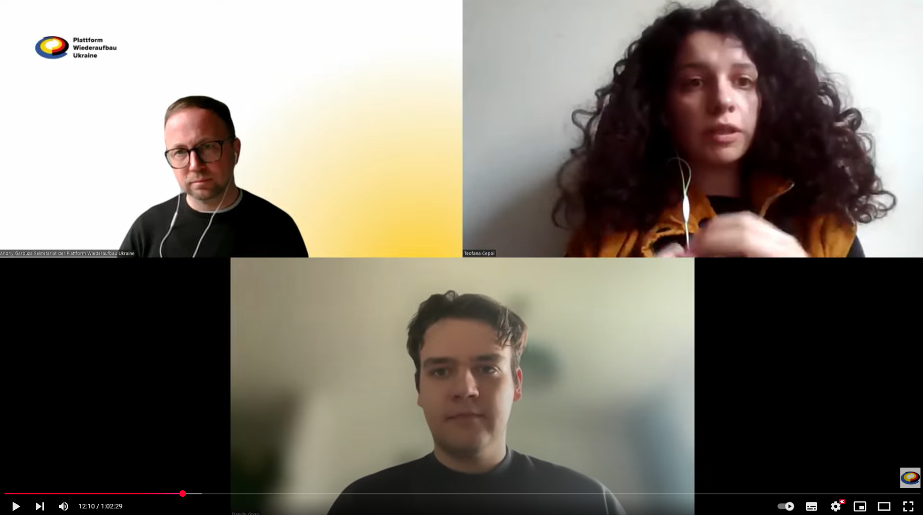Teofana Cepoi und Danylo Gnap im Gespräch mit Andriy Gabuza