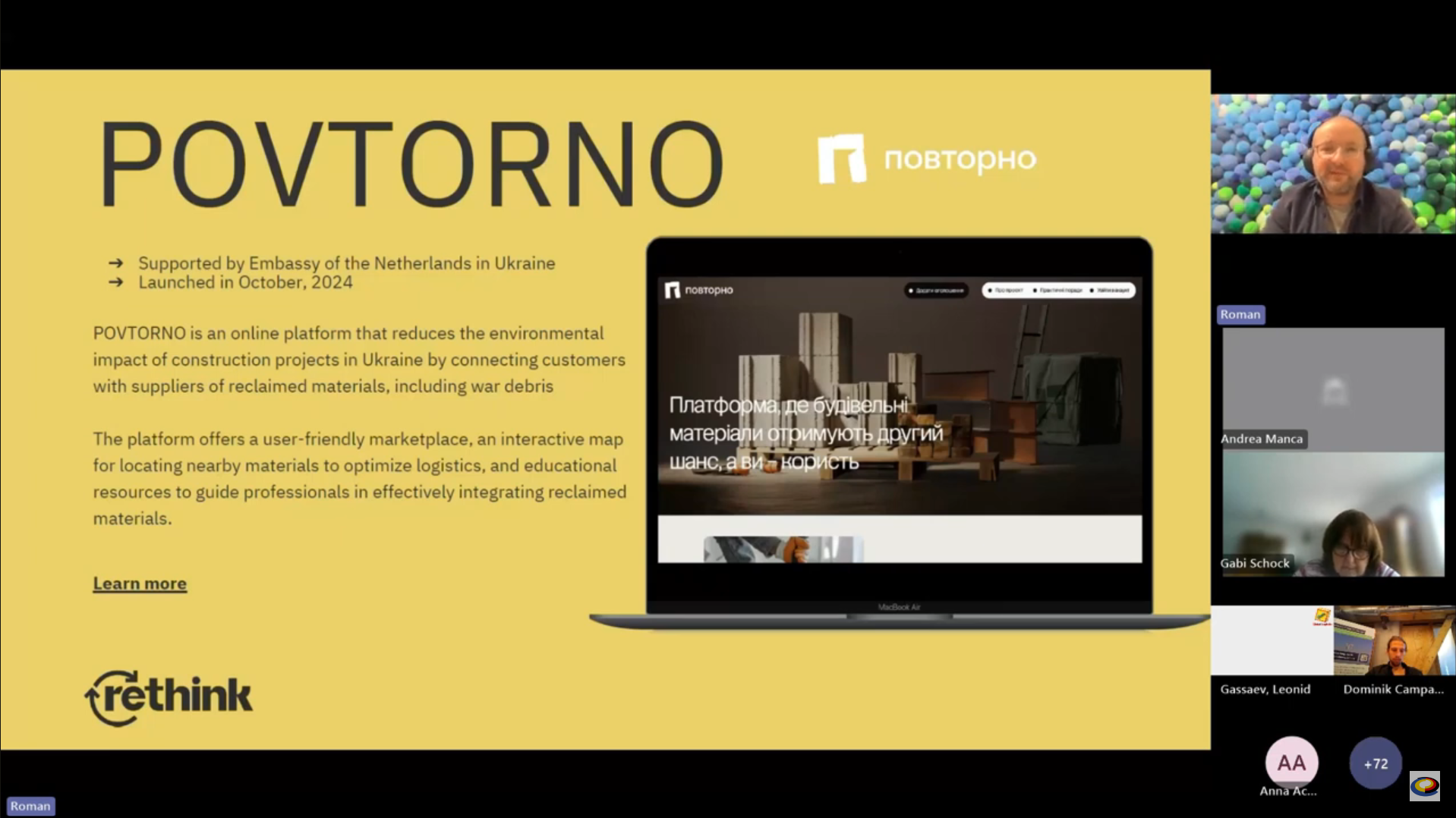 Povtorno ist ein virtueller Marktplatz für Baustoffe