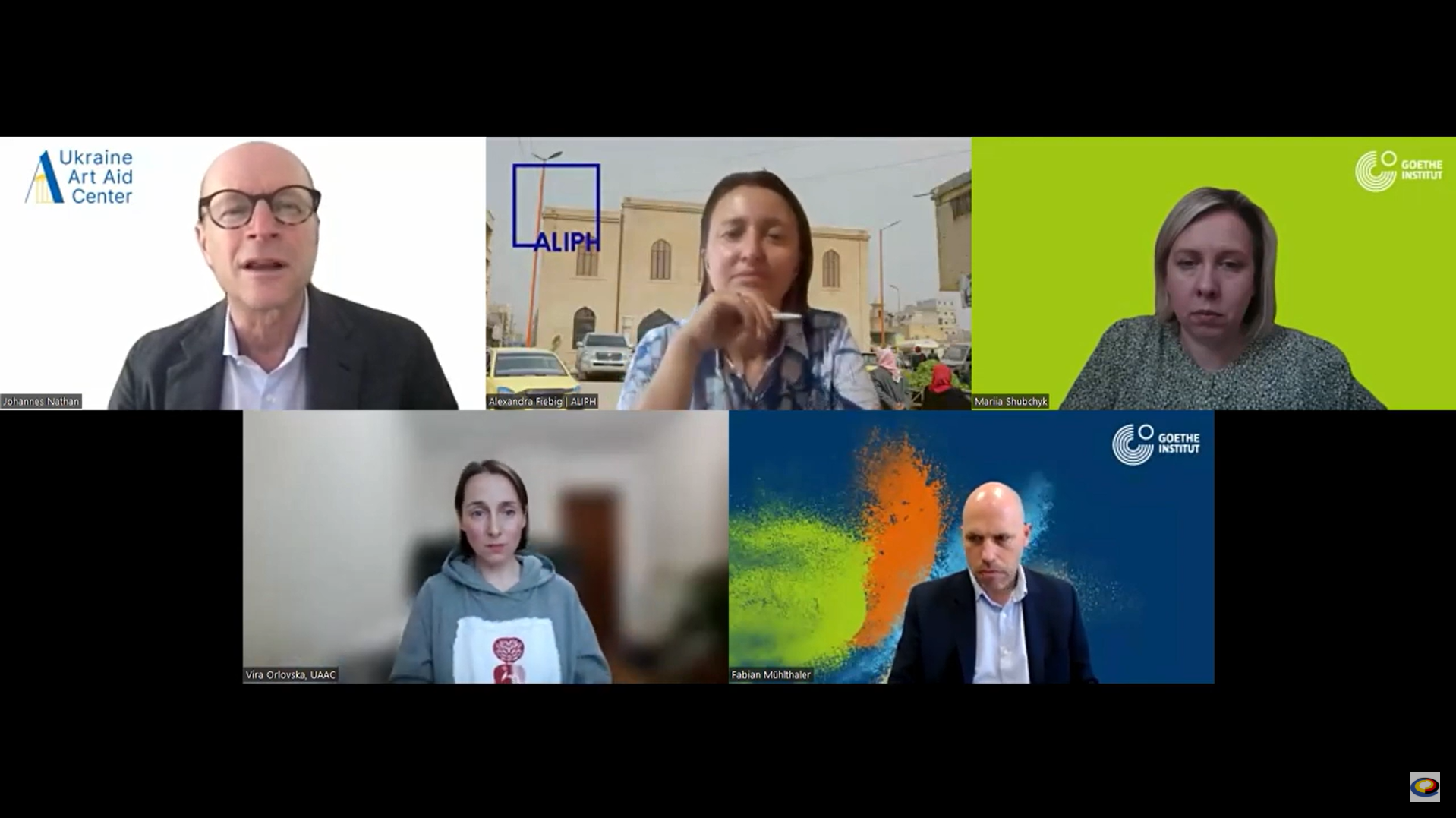 Das Panel betont, wie wichtig langfristige Unterstützung und strategische Sichtbarkeit für ukrainischer Kulturschaffender ist.