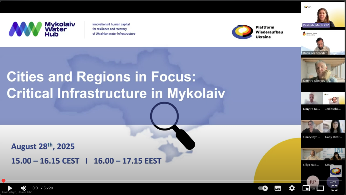 Startbildschirm der aufgezeichneten Veranstaltung auf YouTube