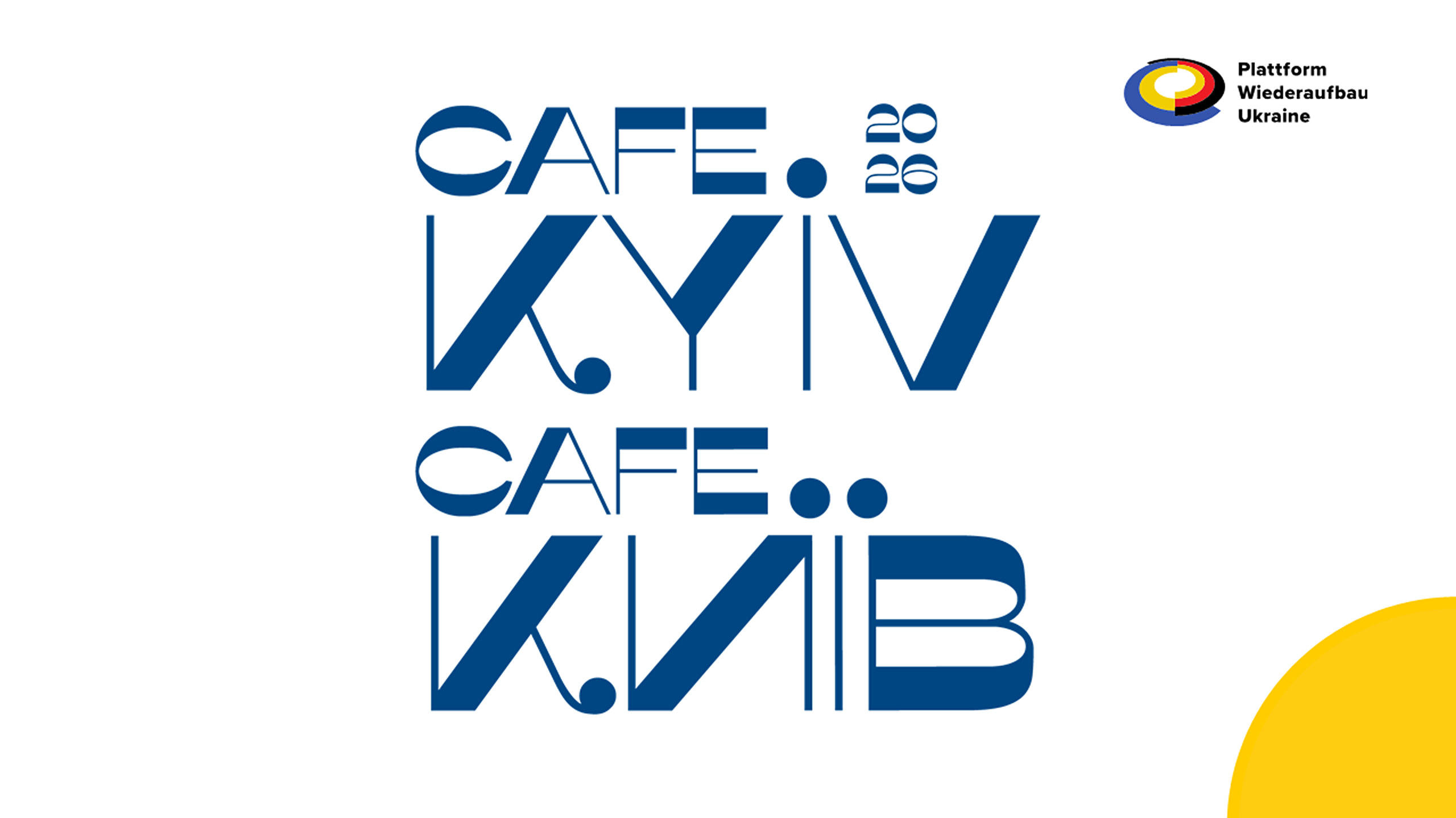 Textgrafik mit "Cafe Kyiv 2026"