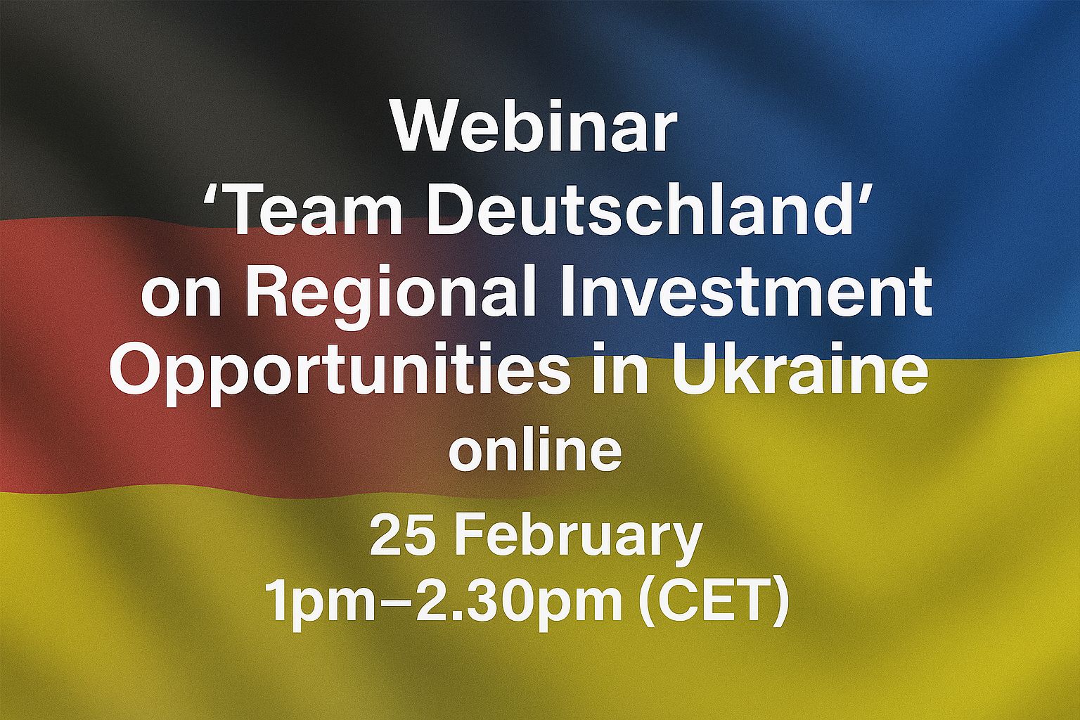 Deutschland-Flagge und Ukraine-Flagge