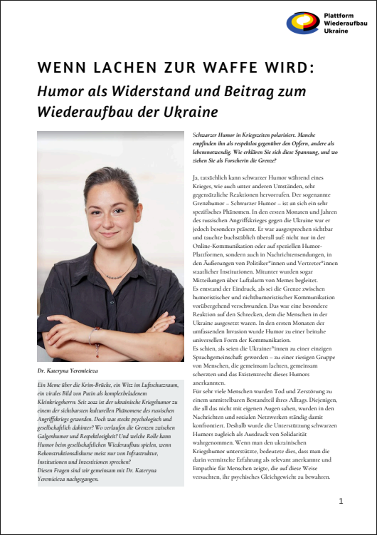 Screenshot der ersten Seite eines Interviews