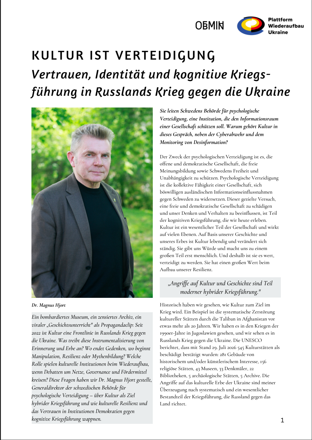 Screenshot eines Interviews