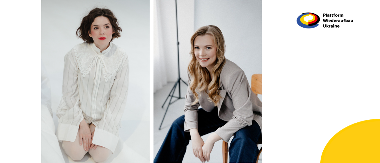 Porträtfotos von Yana Babak und Svitlana Nemonezhyna